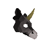 Black unicorn mask