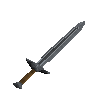 Off-hand steel sword